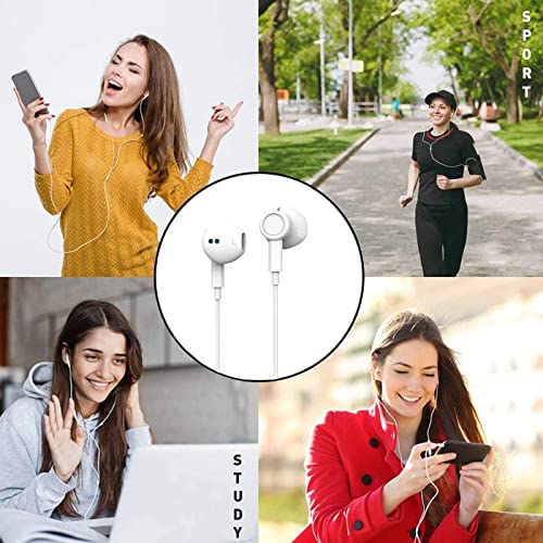 In-Ear Wired Headphones with Microphone and Volume Control