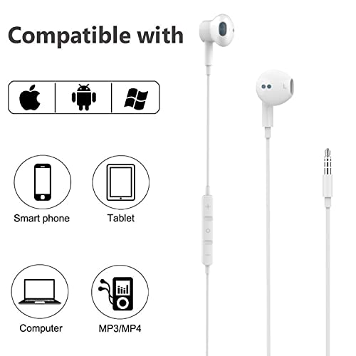 In-Ear Wired Headphones with Microphone and Volume Control