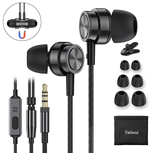 Wired In-Ear Headphones with Microphone and Deep Bass