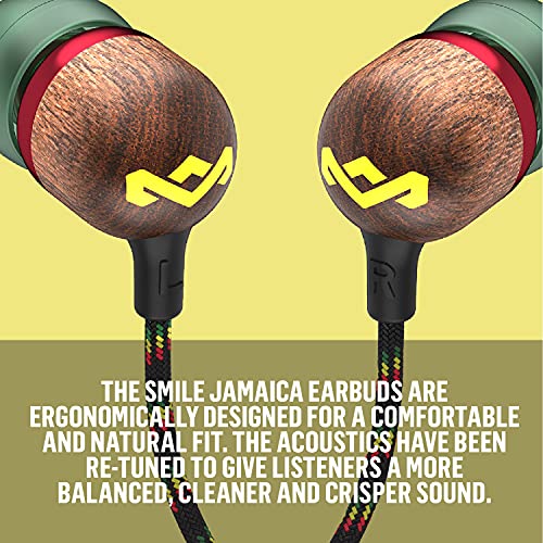 Smile Jamaica In-Ear Headphones - Sustainably Crafted, Eco-Friendly, Isolating