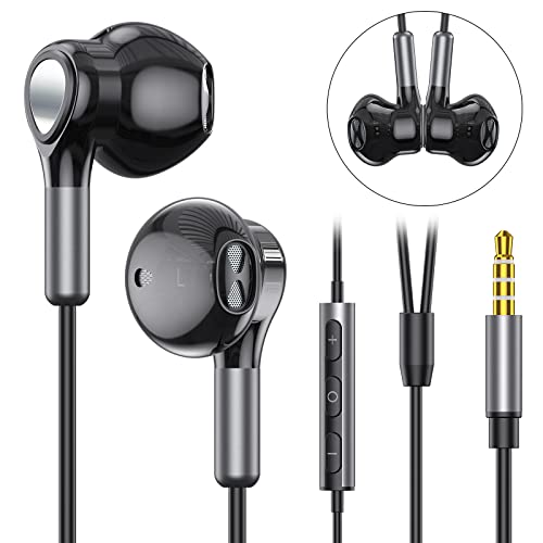 Wired In-Ear Headphones with Microphone and Volume Control