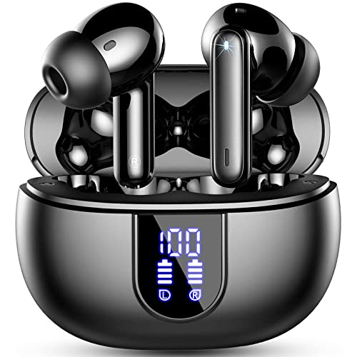 Wireless Bluetooth Headphones with Mic and LED Display