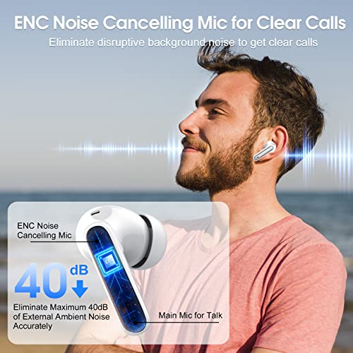 Csasan Wireless Bluetooth 5.3 Earbuds with Deep Bass