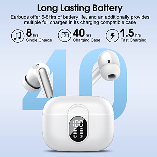 Csasan Wireless Bluetooth 5.3 Earbuds with Deep Bass