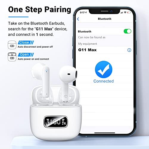 Bluetooth 5.3 Wireless Earbuds with Noise Cancelling