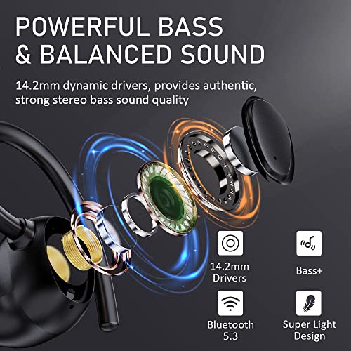 Bluetooth 5.1 Wireless Earbuds with Deep Bass