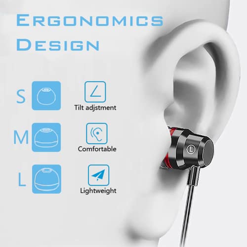 3-Pack Wired Earbuds with Mic & Deep Bass