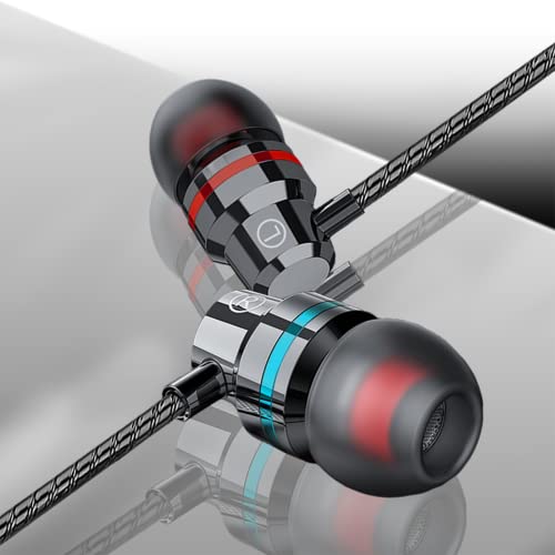 3-Pack Wired Earbuds with Mic & Deep Bass