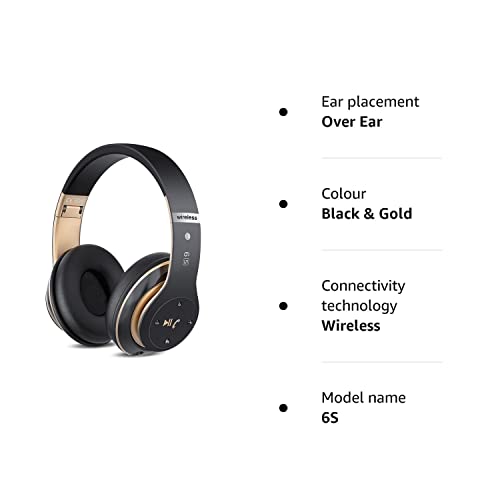 Prtukyt 6S Wireless Over Ear Headphones - HiFi Sound