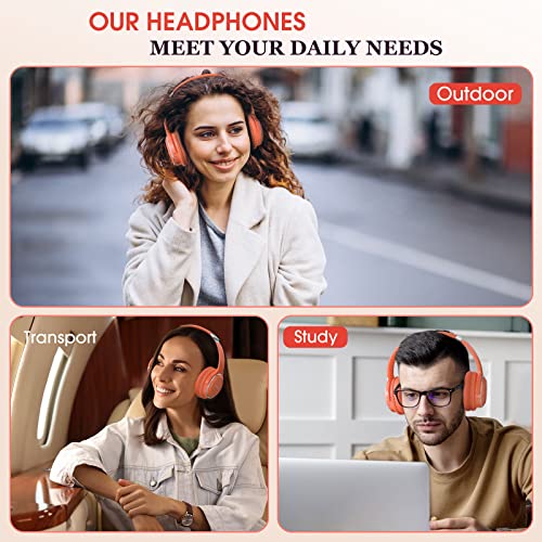 RUNOLIM Wireless Over-Ear Headphones with 65-hour Battery