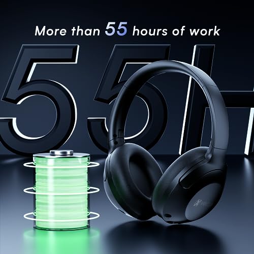 ATDOOM Bluetooth Over-Ear Headphones, 55 Hours Playtime