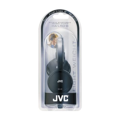 JVC HA-L50-B Lightweight On-Ear Headphones - Black