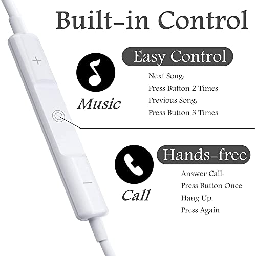 Wired Stereo Headphones with Mic for iPhone