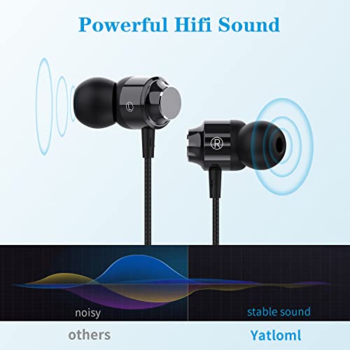Wired In-Ear Headphones with Microphone and Bass