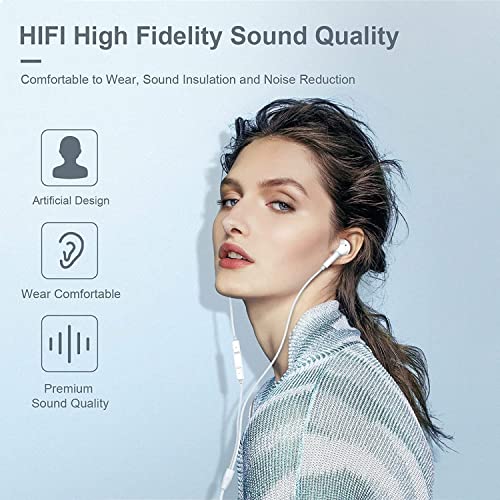 Wired Stereo Headphones with Mic for iPhone