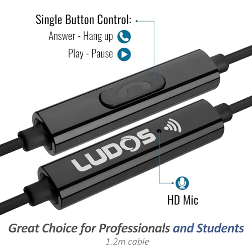 LUDOS NOVA Wired In-Ear Headphones with Microphone