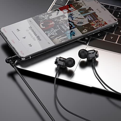 Wired In-Ear Headphones with Microphone and Bass