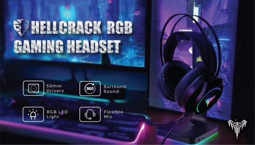 Hellcrack RGB LED Gaming Headset with Microphone