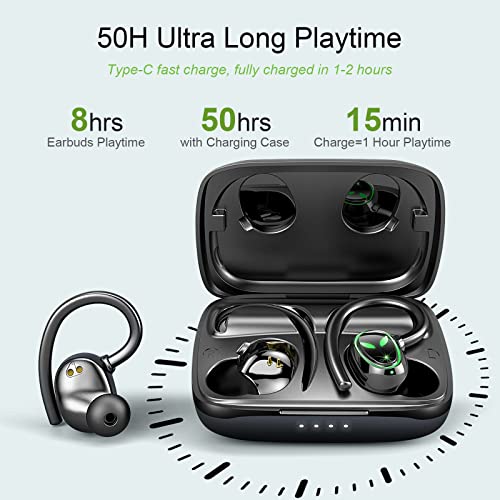 Bluetooth 5.3 Wireless Sports Earbuds with Deep Bass