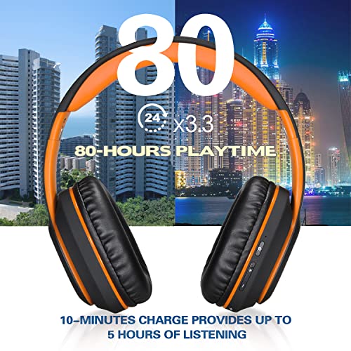Wireless Over-Ear Headphones with 80-Hour Playtime