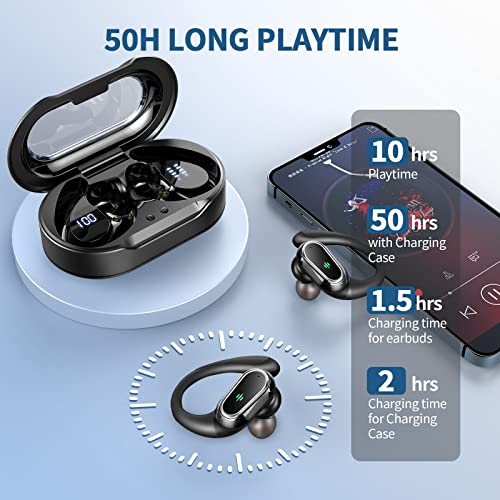 Wireless Sports Headphones with LED Display and Microphone