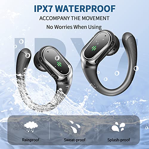 Wireless Sports Headphones with LED Display and Microphone