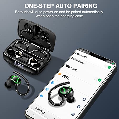 Ordtop Wireless Bluetooth Sports Earbuds with Mic