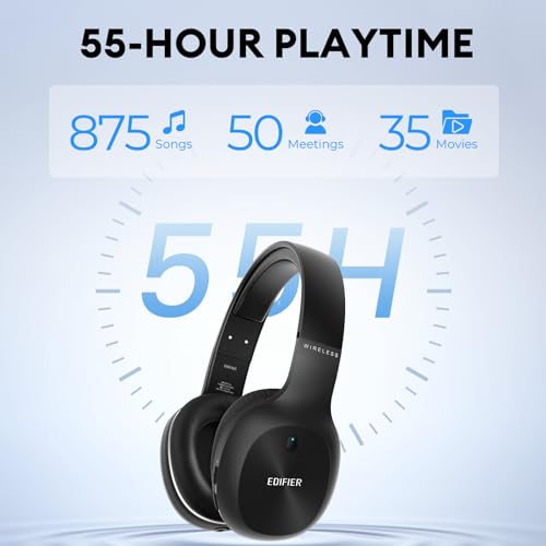 W800BT Plus Wireless Headphones: 55H Playtime, Noise Canceling