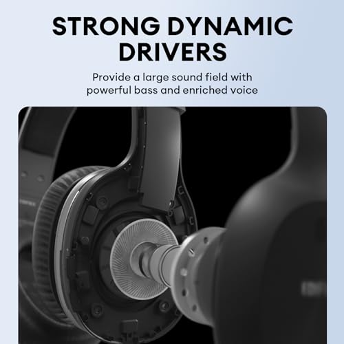 W800BT Plus Wireless Headphones: 55H Playtime, Noise Canceling