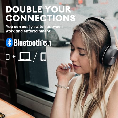 W800BT Plus Wireless Headphones: 55H Playtime, Noise Canceling