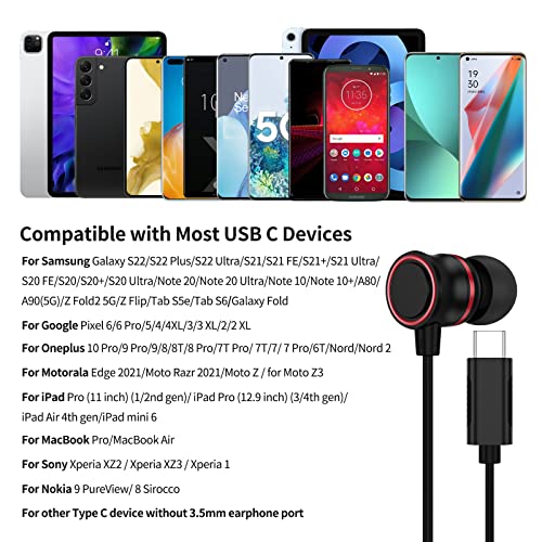ACAGET USB-C Wired Noise Cancelling Earbuds