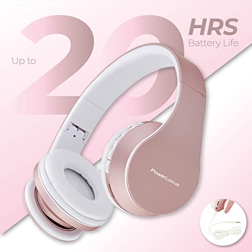 PowerLocus Wireless Over-Ear Headphones with Microphone