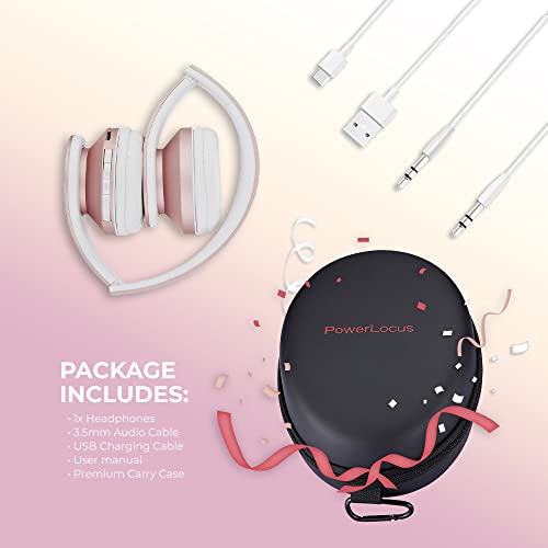 PowerLocus Wireless Over-Ear Headphones with Microphone