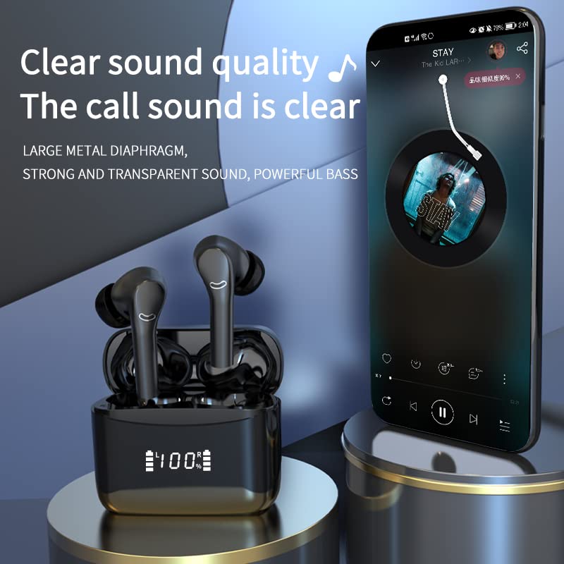 Bluetooth 5.3 Wireless Earbuds with Deep Bass