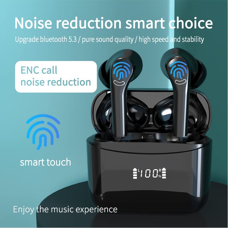 Bluetooth 5.3 Wireless Earbuds with Deep Bass