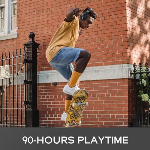 DOQAUS Wireless Headphones, 90Hrs Playtime, Hi-Fi Sound
