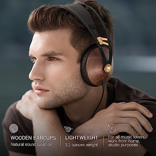 Meze 99 Classics Over-Ear Headphones – Walnut Gold