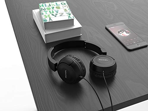 Roxel RX110 Wired Headphones with Microphone - Black