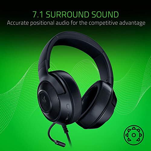 Razer Kraken X Lightweight Gaming Headset with Surround Sound