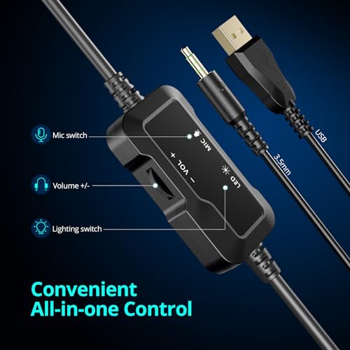 Tronsmart Alpha Gaming Headset with Microphone & LED