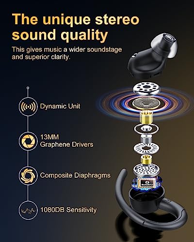 Bluetooth 5.3 Wireless Sport Earbuds with Deep Bass