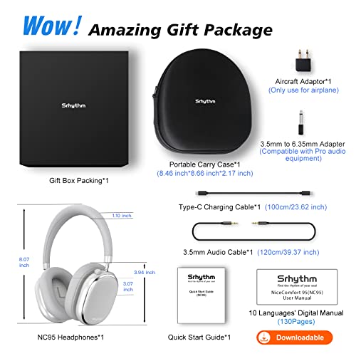 Srhythm NiceComfort 95 Wireless Noise-Canceling Headphones