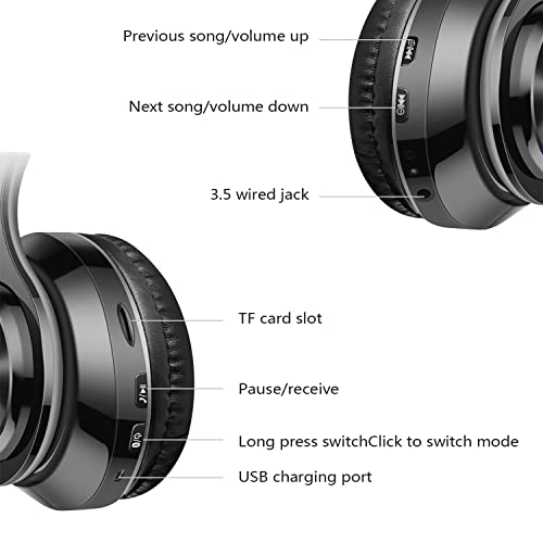 Wireless Over-Ear Headphones with Micro SD and FM