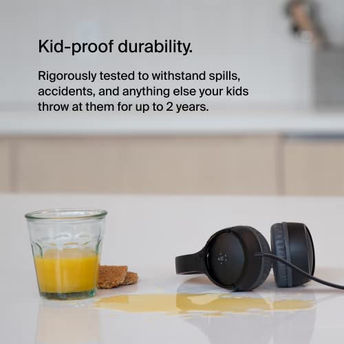 Belkin Mini Wired Headphones for Kids - Black