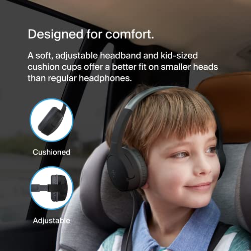 Belkin Mini Wired Headphones for Kids - Black