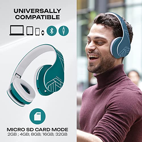PowerLocus Bluetooth Over-Ear Wireless Headphones (Blue)
