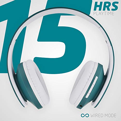 PowerLocus Bluetooth Over-Ear Wireless Headphones (Blue)