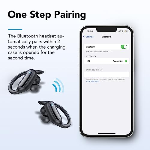 Vamout Bluetooth Sport Earbuds with Mic & Deep Bass