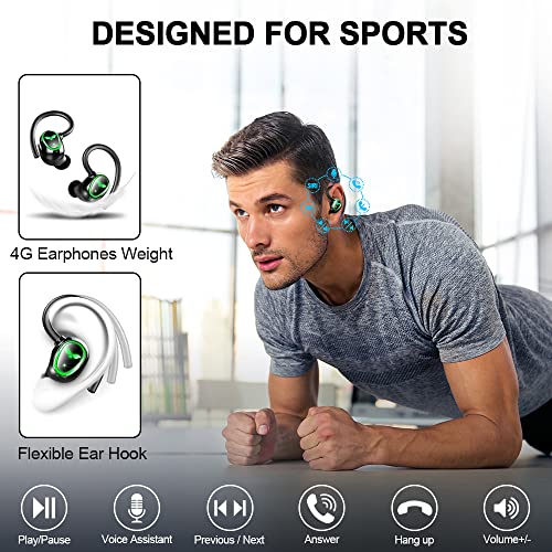 Ordtop Wireless Bluetooth Sports Earbuds with Mic