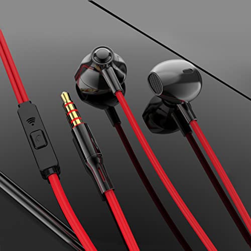 4-Pack Wired Earbuds with Microphone and Bass